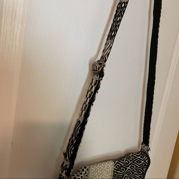 Patchwork / stripe tribal print crossbody purse - Picture 3 of 10